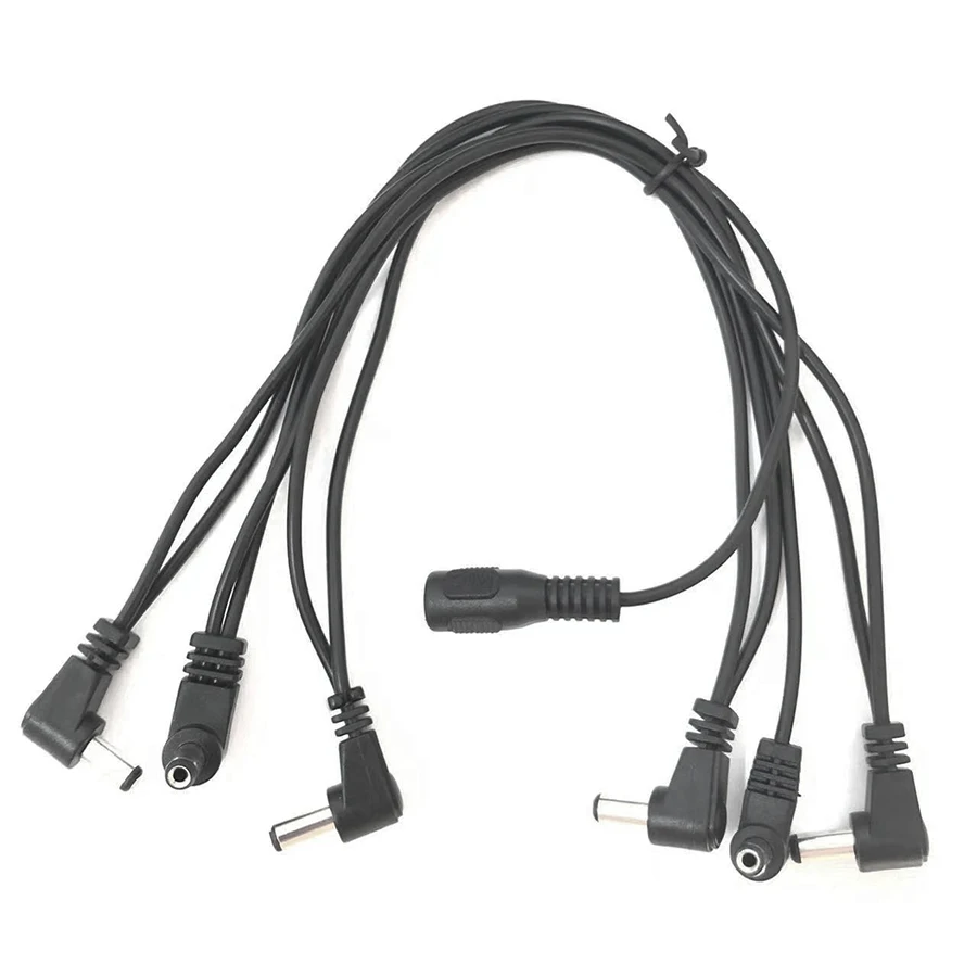 Daisy Chain 3/6/8 Ways Power Cord Supply Splitter Cable for Guitar Effects Pedal Accessories Topology Plug φ5.5mm*2.1mm