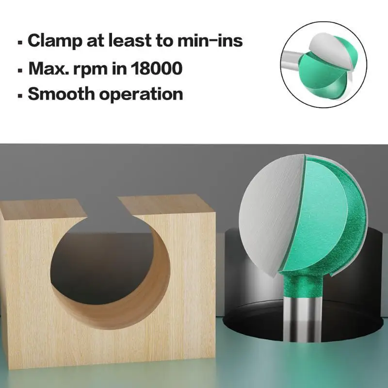 Shank Ball Nose Round Carving Bit Router Bit Cove CNC Milling Cutter Tungsten Carbide Woodworking Tools