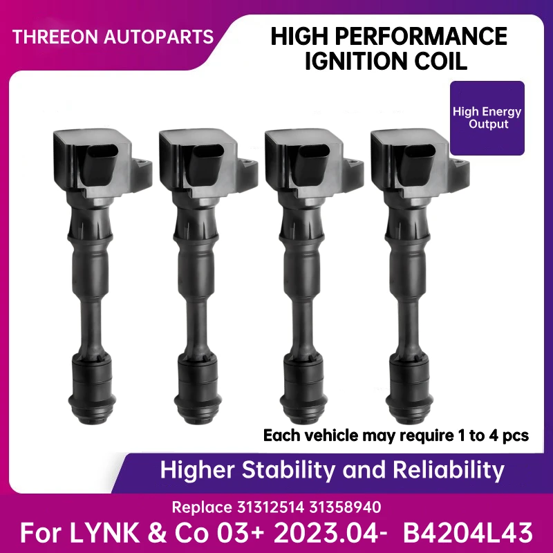 

For LYNK & Co 03+ 2023.04- B4204L43 Engine THREEON Ignition Coil 31312514 31358940