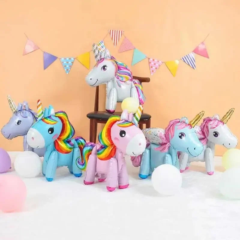 Aluminum Foil Unicorn Balloon Birthday Party Children Birthday Balloon Party Decoration Baby Full Moon Commemoration Baloon