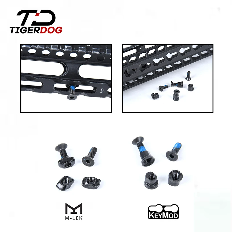 M-LOK Keymod Rail Screw Rail Mount Adapter 4/10Pce Metal Retaining Screw And Nut Set Replacement Parts Gun Accessories