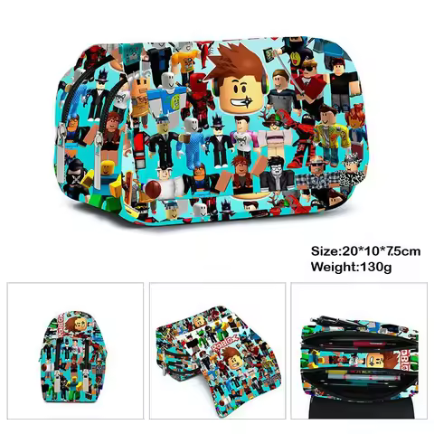 Pop New Style ROBLOX Blox Fruits Creative Cartoon Pencil Case Primary School Student Cartoon Game Pencil Case School Bag Mochila