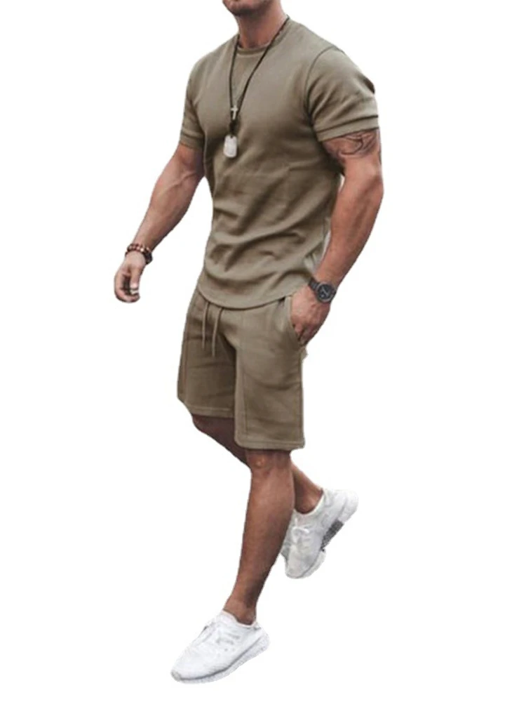 Herren Casual Sport Anzug Ort Sve Ort Hosen Zweiteiliges Set Jugend Sommer Faionable Freizeitkleidung Chinesischer Hersteller