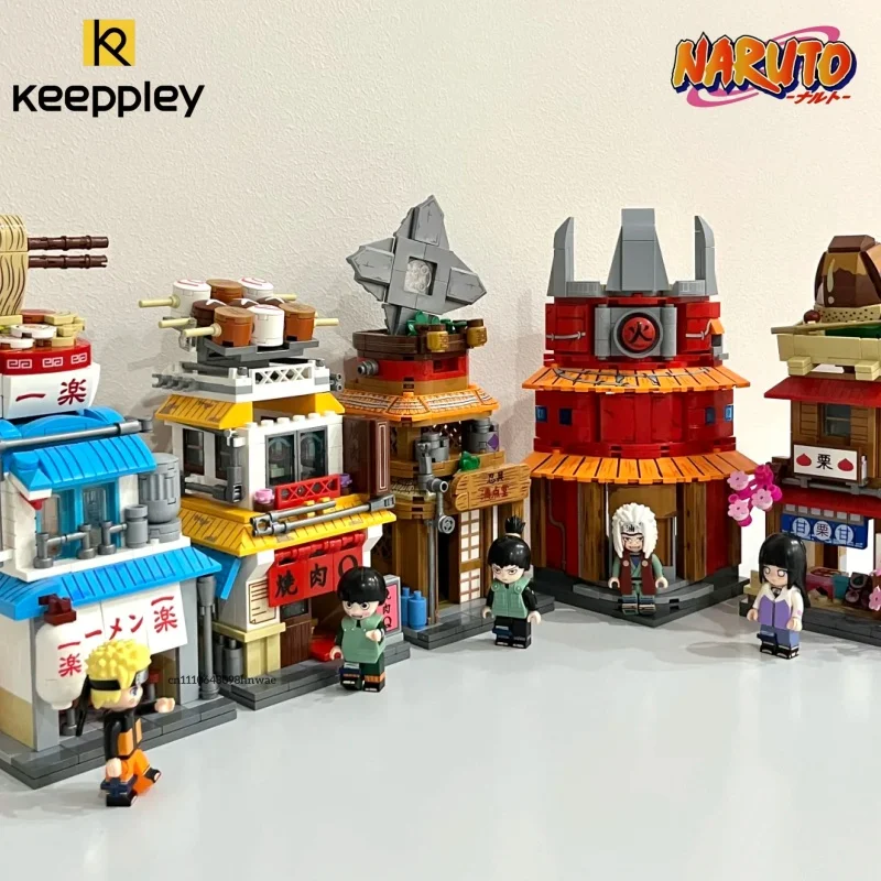 

Keeppley Naruto Ichiraku Ramen Building Street Scene Blocks Konoha Village Hokage Office Assembled Model Toy Ornament Gift