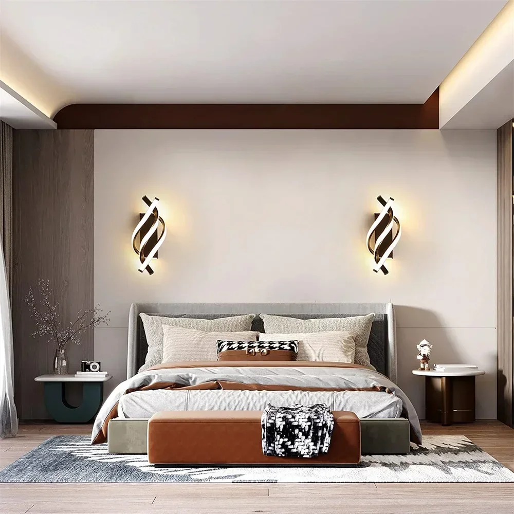 Imagem -04 - Modern Nordic Rotação Led Wall Light Lâmpada do Teto Sala de Estar Quarto Cabeceira Corredor Home Decor Interior Sconce Iluminação