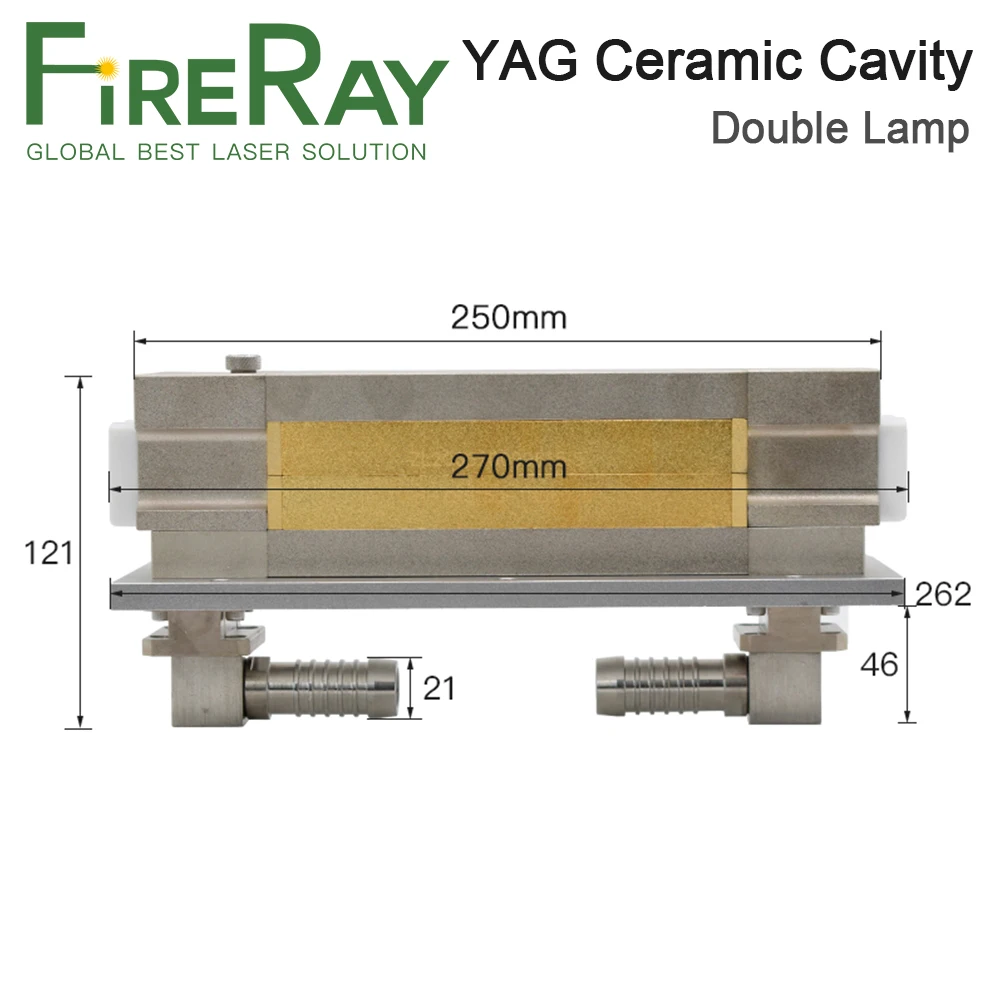 FireRay YAG Laser Cavity Dual Lamp Reflector Cavity Length 110-190mm for YAG Laser Welding and Cutting Machine