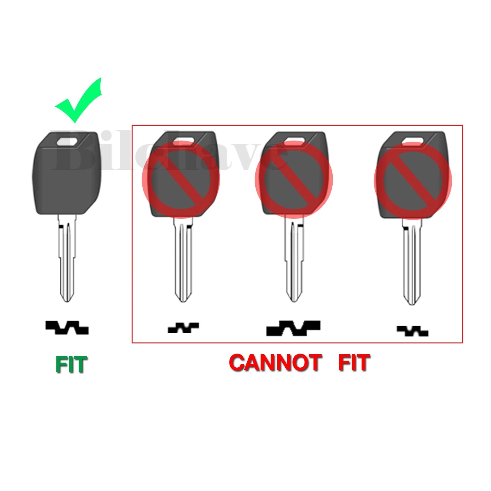 Bilchave – coque de clé télécommande à 3 boutons pour Hyundai Sonata Moinca, pour Kia, étui de remplacement avec lame droite non coupée