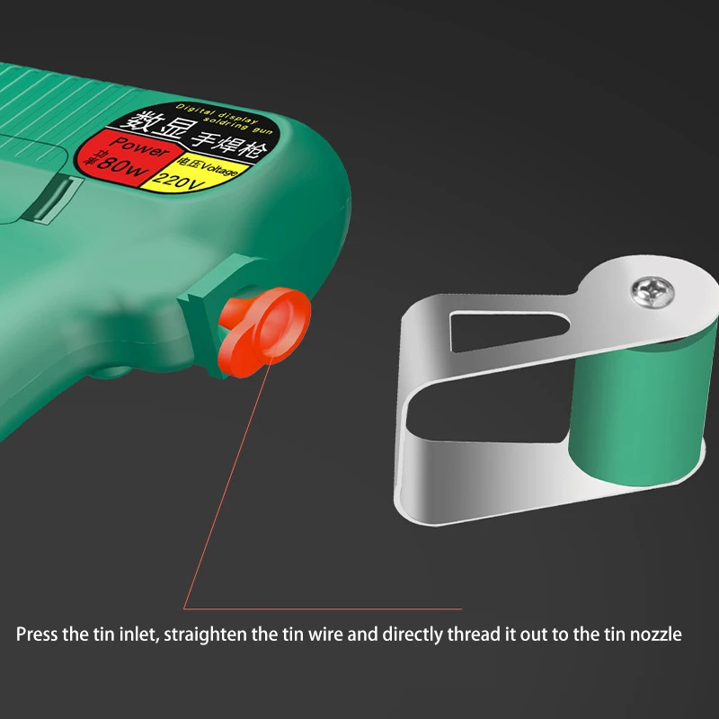 Imagem -05 - Pistola de Ferro de Solda Elétrica com Display Digital Portátil tipo Aquecimento Interno Estanho Arma Soldagem Reparação Ferramenta Enviar Automaticamente