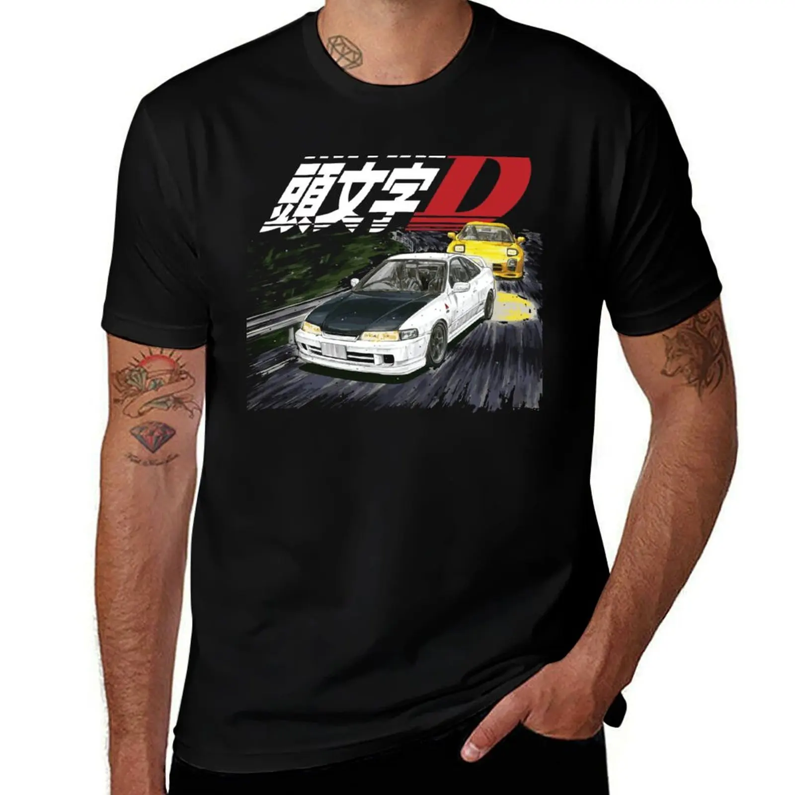 

Smiley Sakai's Honda Integra DC2 ITR inital d racing school drifting T-Shirt T-shirts man Anime t-shirt mens funny t shirts