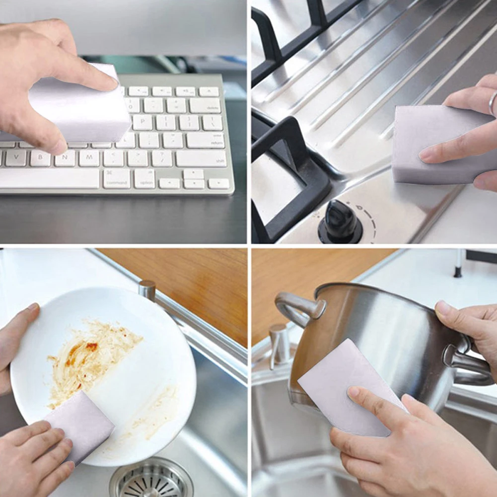 

100 шт., ластик для мытья посуды, многофункциональная чистящая губка, ластик, многоразовый, моющийся, легкий, портативный для кухни, ванной комнаты