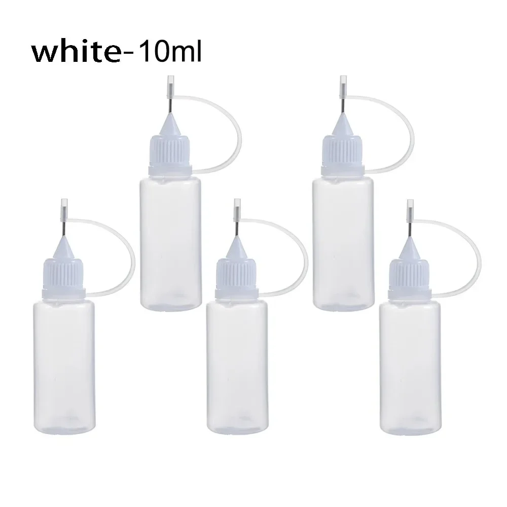 5 Stück/Set 5/10/20/30/50/100ML Nadelspitzen-Klebstoffapplikator-Flaschen für Papierquilling DIY Scrapbooking Papierhandwerk Werkzeug
