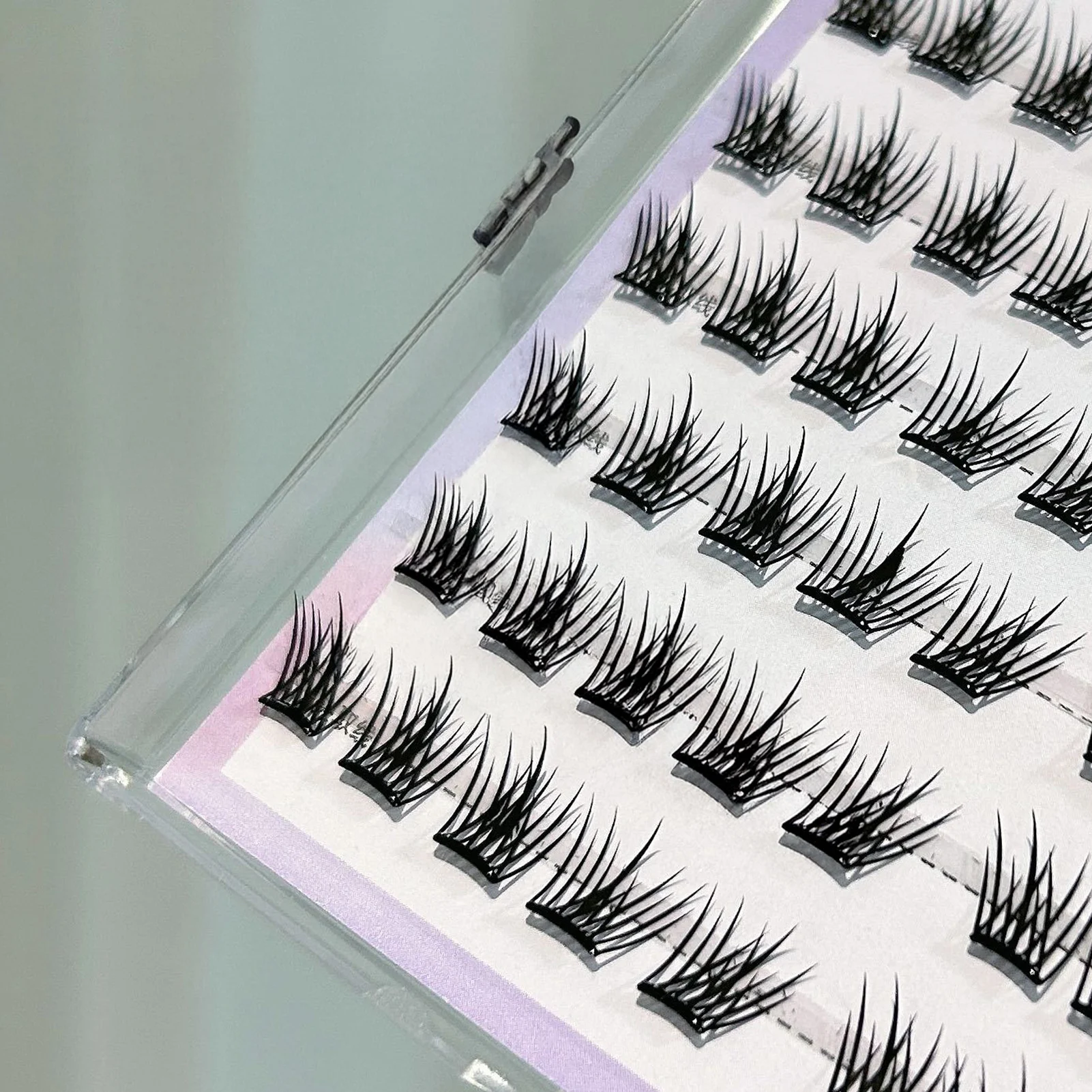 8-13 مللي متر خالية من الغراء الرموش الصناعية الأسود مانغا مجموعات جلدة للنساء الفتيات نظرة طبيعية ذاتية اللصق لتقوم بها بنفسك جلدة ماكياج