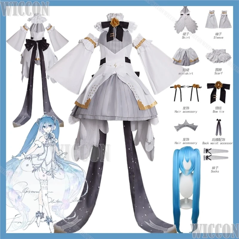 projet-de-jeu-sekai-scene-coloree-cosplay-pjsk-fille-mikkkuuu-symphonie-robe-fille-bleu-perruque-blanc-costume-halloween-carnaval-tenue