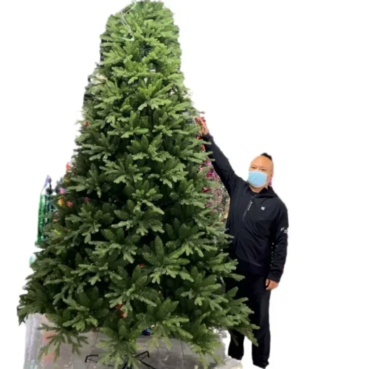 Pe Christmas tree mixed automatic tree encryption Christmas bar hotel shopping mall 1.8 with lights 2.4m PE tree 2m 1