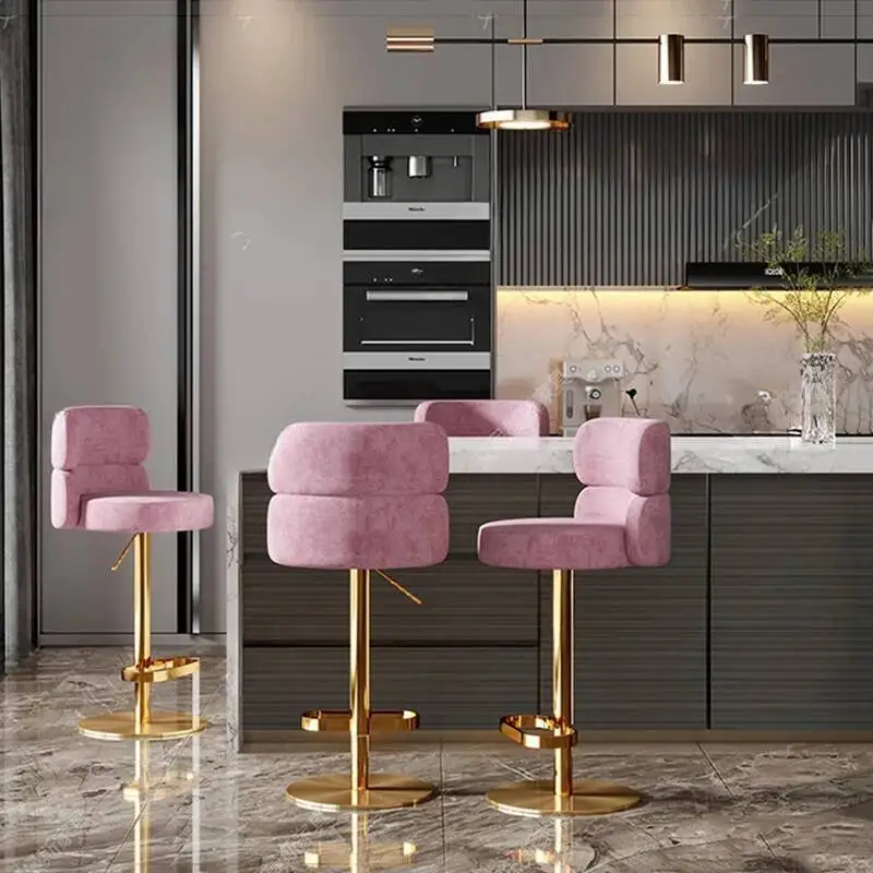 

Chairs Patio Gold Adjustable Fashion Metalic Bar Waiting Bar Chairs Nordic Counter sillas para barra de cocina Salon Furniture
