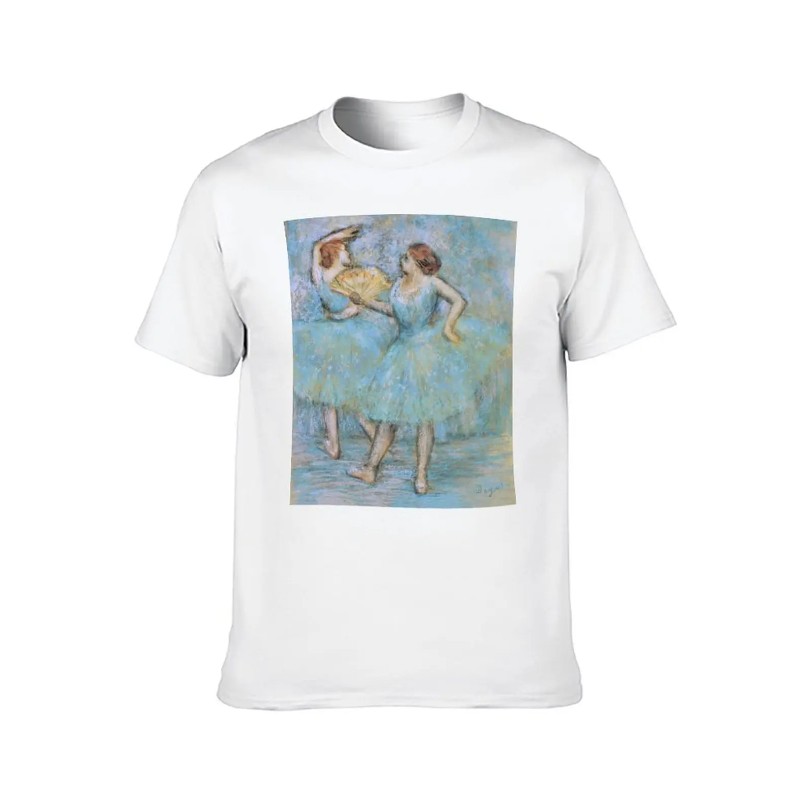 Edgar Degas Two Dancers, pastel blue T-Shirt funny t shirts cotton t shirts with prints t shirt man designer T-Shirt