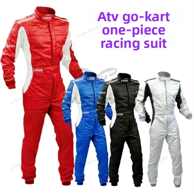 

Adult Kart Jumpsuit ATV Suit Off-road Vehicle Racing Track Children Waterproof Karting Suit Motorcycle Jacket Couple
