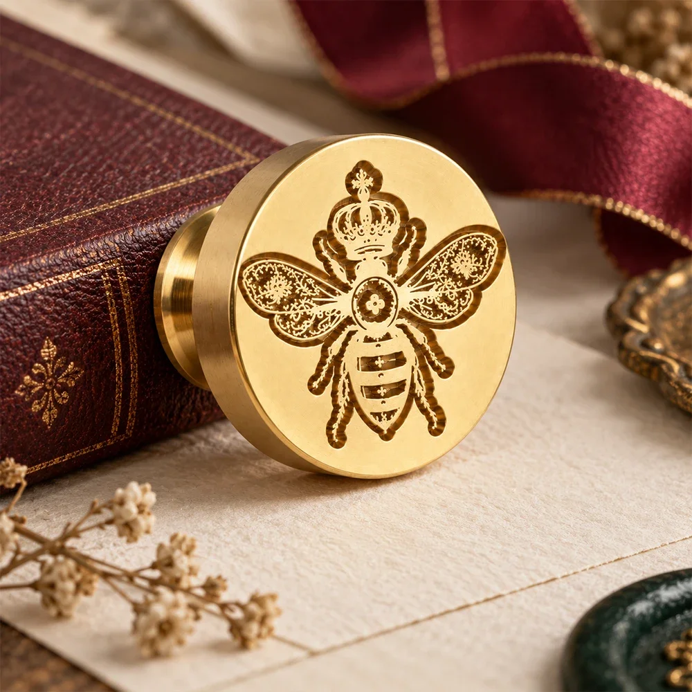 Wax Seal Stamp Vintage Sealing Stamp Christmas 25mm Replaceable Brass Head Only for Christmas Envelope Cards Decoration