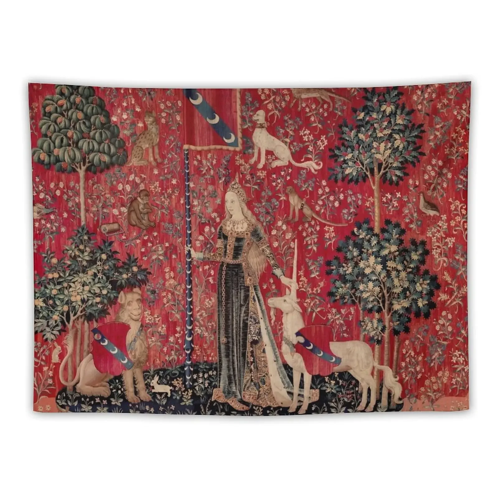 

Lady and Unicorn Medieval Tapestry Korean Room Decor Wall Art Bedrooms Decorations Tapestry