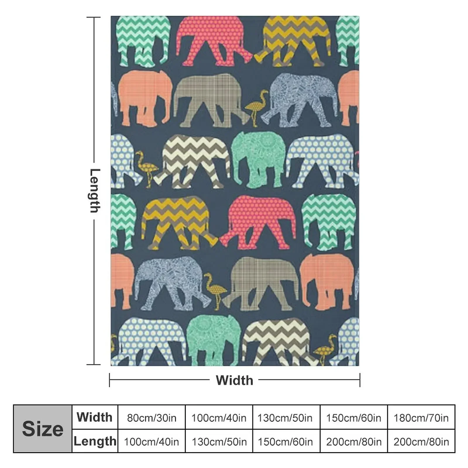 Elephant Pattern DreamscapesbyTeresa Throw Blanket Picnic bed plaid Decorative Sofas Blankets