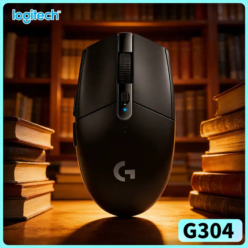 

Беспроводная мышь Logitech G304 с технологией LIGHTSPEED, сенсор HERO 12000 DPI, отклик 1 мс, 9 месяцев автономной работы, для любителей игр и повседневного использования
