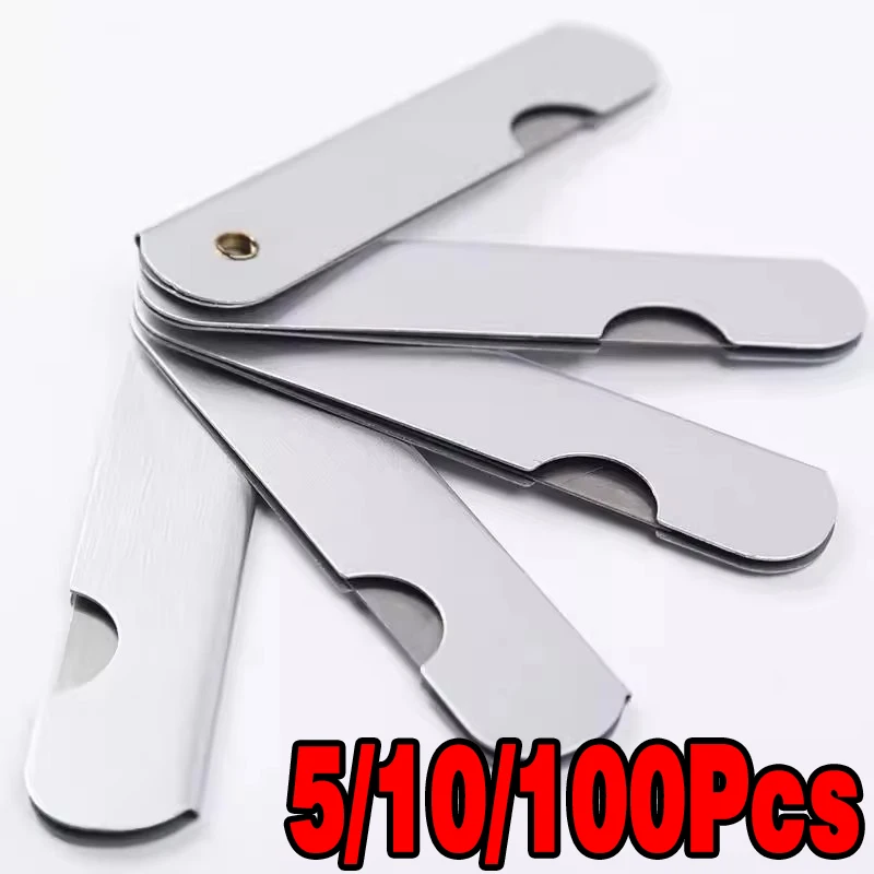 

High-Quality Metal Folding Utility Knife Set - 5-100pcs Small 10cm Sharp Portable Craft Art Pencil Knives for Wholesale