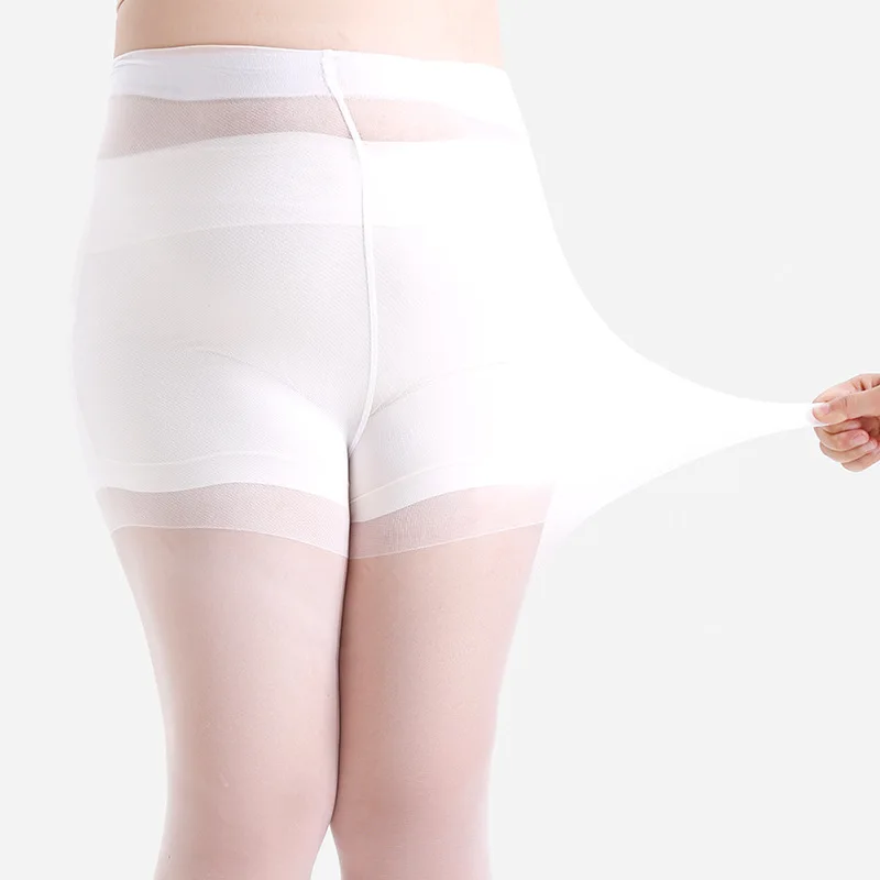 Damen Übergröße 20 Denier Transparente Strumpfhose mit Hoher Taille, Nylon-Strumpfhose, Superelastisch XL-4XL, Große Größen für Kräftige Damen bis 150kg/330lbs – Detail 31