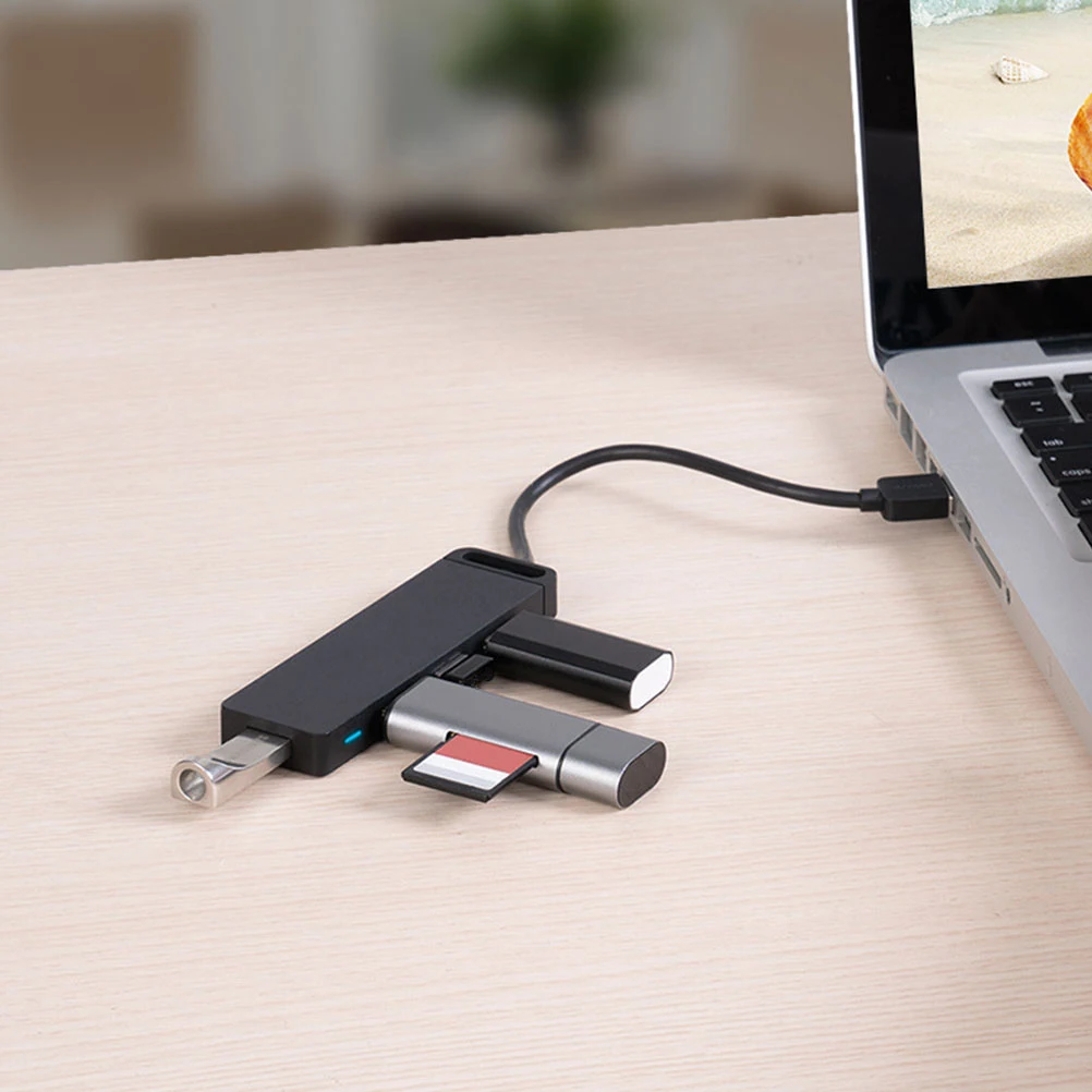 

4 Ports USB 3.0 Hub Splitter OTG Supported Aluminum Shielding High Speed Data Transfer for Laptop Computer Accessories USB Hub