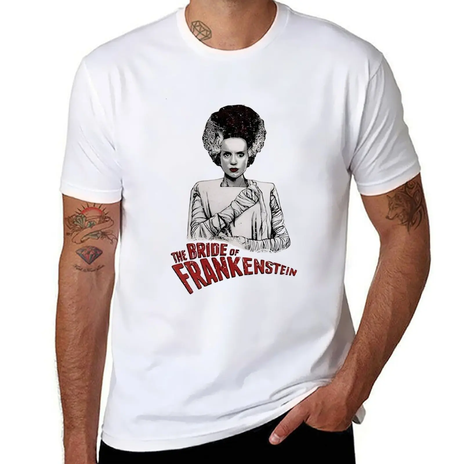 

Bride Of Frankenstein vintage T-Shirt kawaii clothes man clothes Funny t-shirts graphic shirts mens vintage t shirts