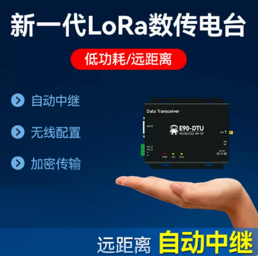 Lora module RS485/232 wireless communication data transmission radio 433m relay network transmission SX1262/1268