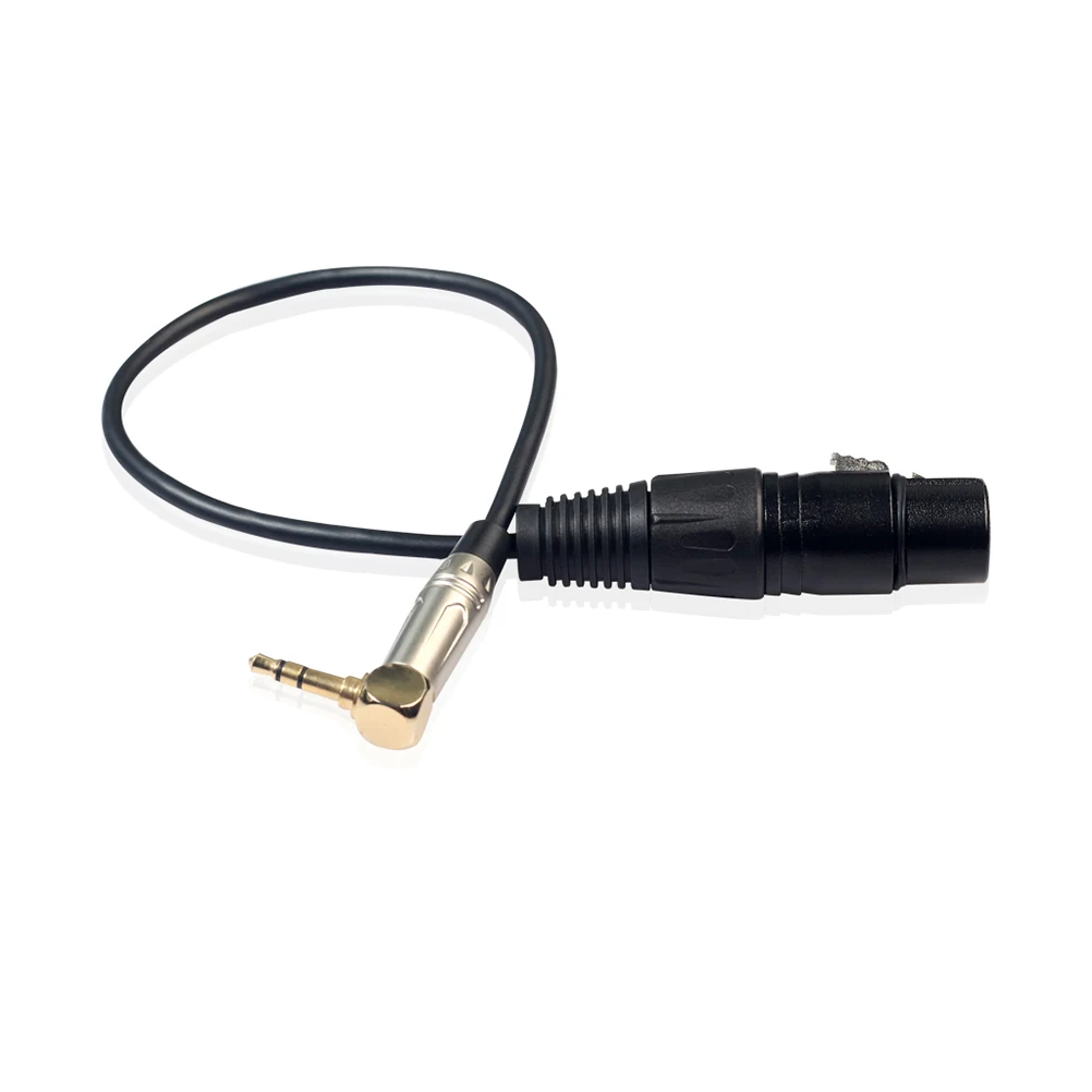 

3.5Mm To Xlr Adapter Cable 0.3M Right Angle Microphone Audio Connector For Phone Computer Gold Plated Pvc Coated 90 Degree Male