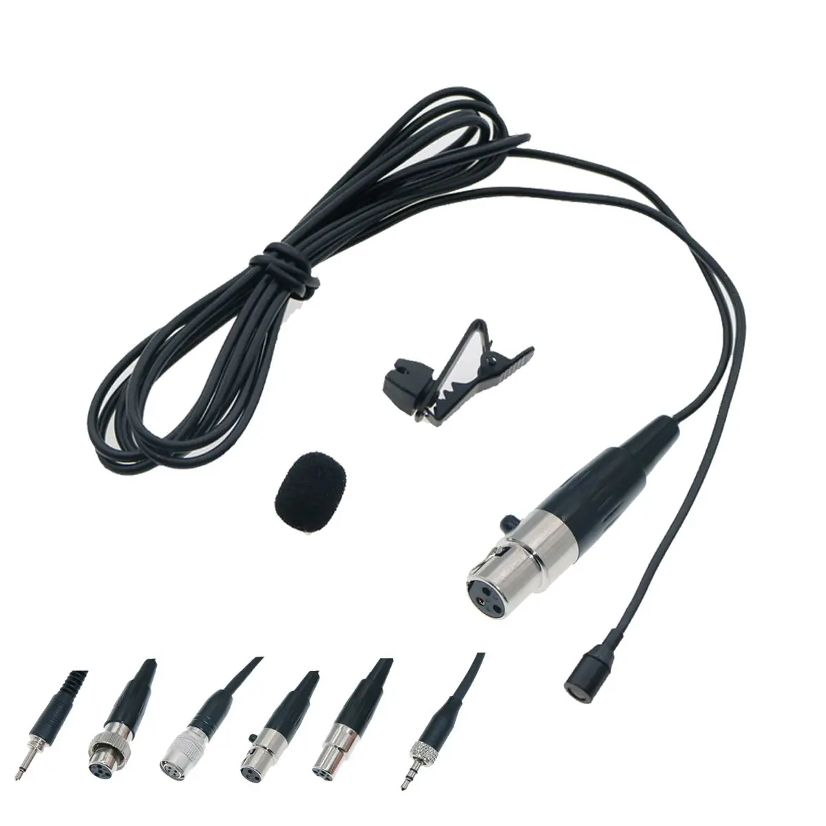 

Black Mini Lavalier Lapel Wireless Microphone For Sennheiser Shure TA4F XLR AKG 3Pin MiPro 3.5mm Jack Teaching Church Karaoke