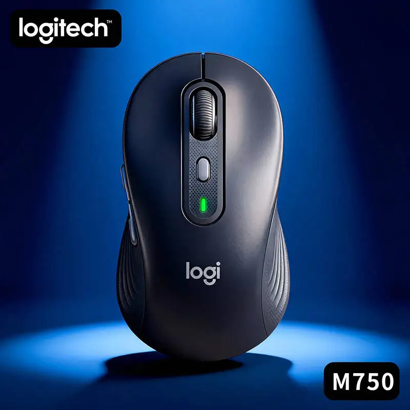 

Logitech M750 Ergonomic Wireless Mouse Silent Click 24-Month Battery 10m Range For PC Mac Laptop Office Home