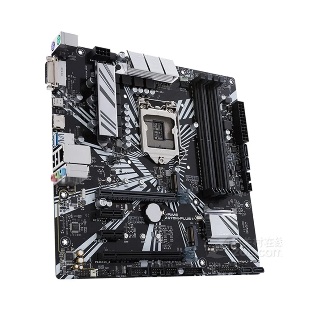 For PRIME Z370M-PLUS II Motherboard 64GB USB3.1 USB2.0 HDMI DVI LGA 1151 DDR4 Micro ATX Z370 Mainboard 8 Generation