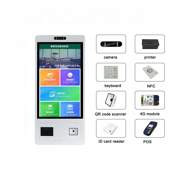 Afrekenen Zelfbedieningsmachines SDK Functionaliteit Touchscreen Zelfbestellende betalingsterminal Geautomatiseerde kassierkiosk Automatisch