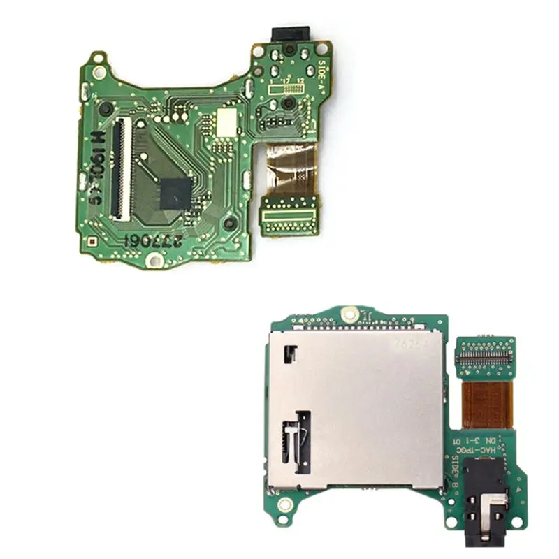 

JABS-2PCS для Switch V1 V2, слот для игровых картриджей, устройство для чтения карт, лоток с разъемом для наушников, порт HAC-TPGC, запасные части