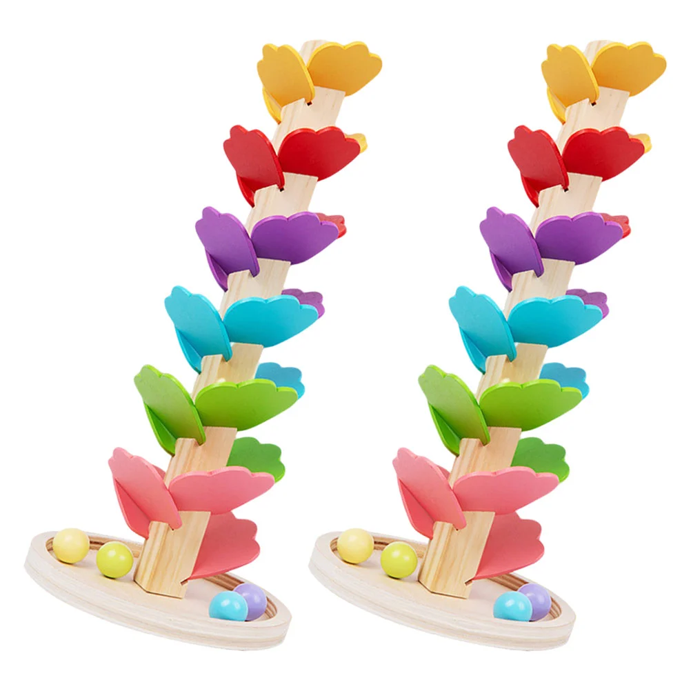 2 set di marmo correre giocattolo marmo correre per bambini giocattolo giocattolo assemblare albero pista concentrazione trainer tabella di addestramento vasino per