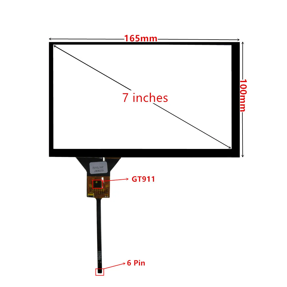 6.2/7/8/9/10.2 inch GT911 GT9271 Capacitive Universal Digitizer For Car DVD GPS Navigation Multimedia Touchscreen Panel Glass