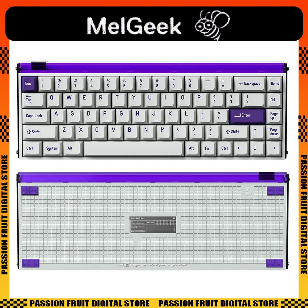 NEW MelGeek Made68 Game Magnetic Keyboard Mechanical 8Khz RT0.01 Non-stop FPS 0.125ms Low Latency Full Key 16k Scan Rate