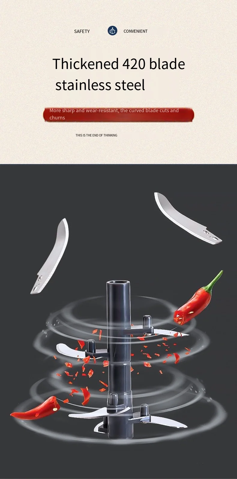 Блендер для еды, измельчитель чеснока из нержавеющей стали, кухонный бытовой ручной съемник чеснока, мини-многофункциональный измельчитель чеснока, чеснока