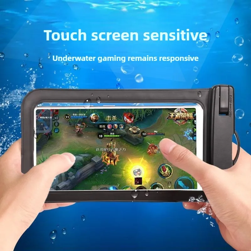 

Водонепроницаемый чехол для телефона, плавающая сухая сумка, 1 шт., водонепроницаемый чехол для телефона для пляжа, совместимый с телефонами до 6,5 дюймов