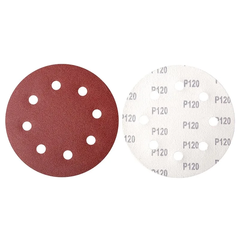 7 بوصة 8 حفرة توافدوا الصنفرة القرص الرمال ذاتية اللصق ورق الصنفرة المستديرة ورقة جدار المعجون طاحونة الجافة الرملي ورقة كنس