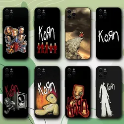 K-Korn Rock Band Phone Case For iPhone 16,15,14,13,12,11,Pro,X,XS,Max,XR,Plus,Mini Soft Black Cover