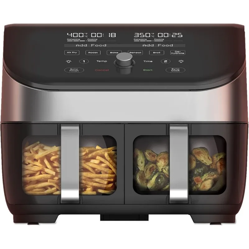 Instant Pot Vortex Plus XL 8QT ClearCook Air Fryer, Clear Windows & Custom Program Options,8-in-1 Functions that Crisps,Broils