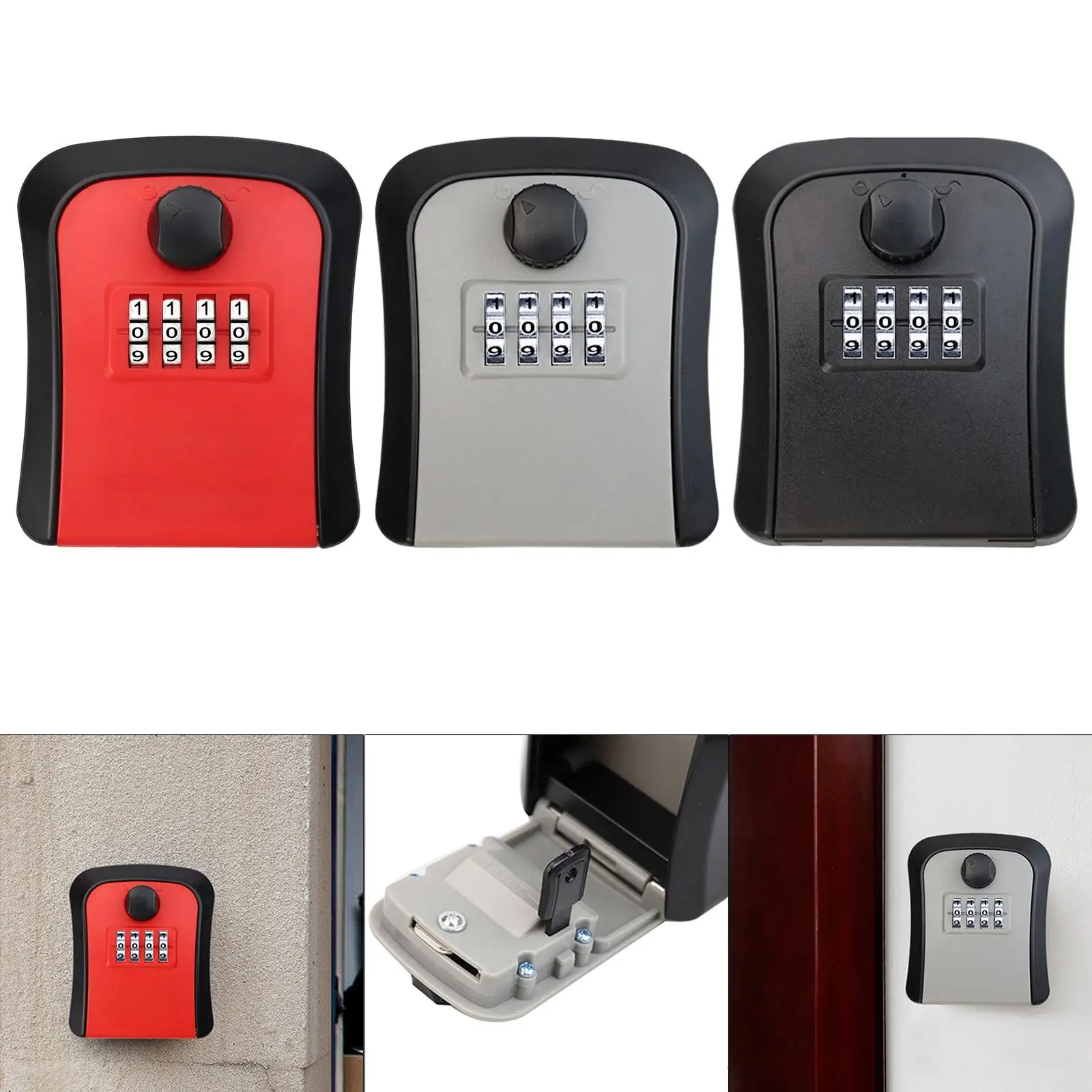 Outdoor Key Storage Lock Box Password Key Storage Case for Home Garage Store