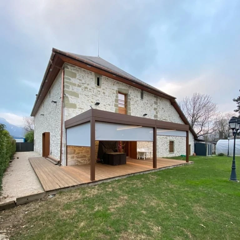 

Outdoor Car Garage Aluminium Sunshading Carport for Villa High Grade Aluminium Frame Home Gazebo Rainproof Motorized Pergolas