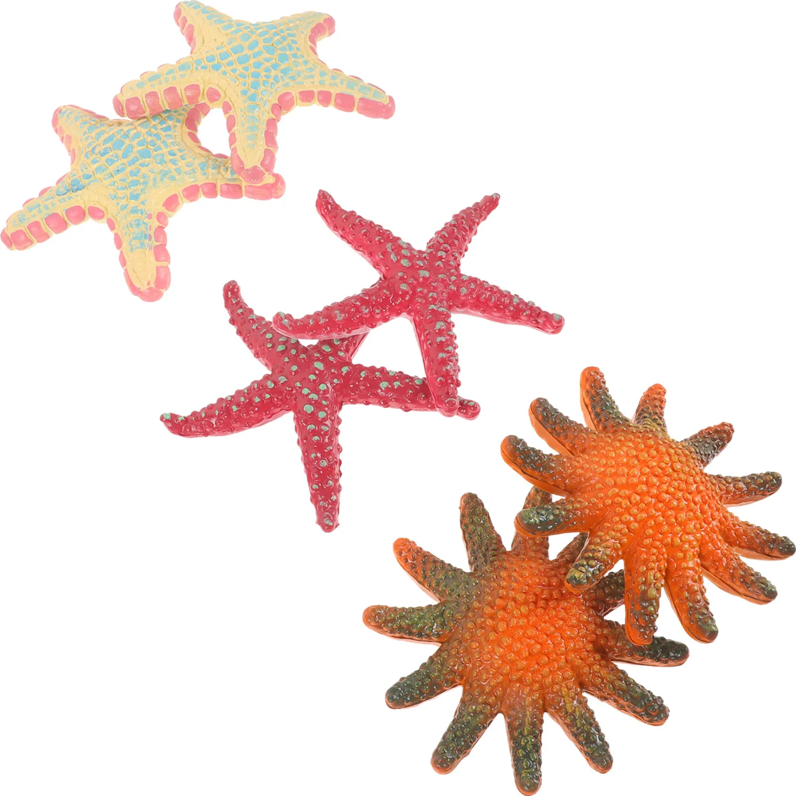 

Набор из 6 художественных фигурок морских звезд, тонкая работа, скульптуры морских животных для детей, декор для дома и офиса, для изучения природы