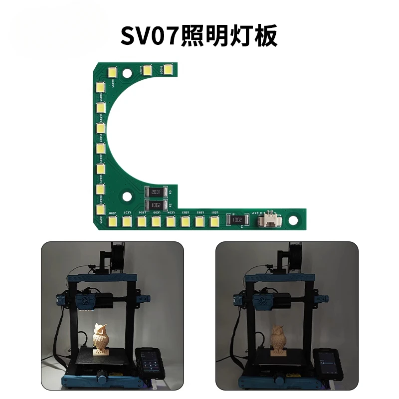 

Аксессуары для 3D-принтеров, подходящие для экструдера SV07, комплект светодиодной подсветки с высокой яркостью