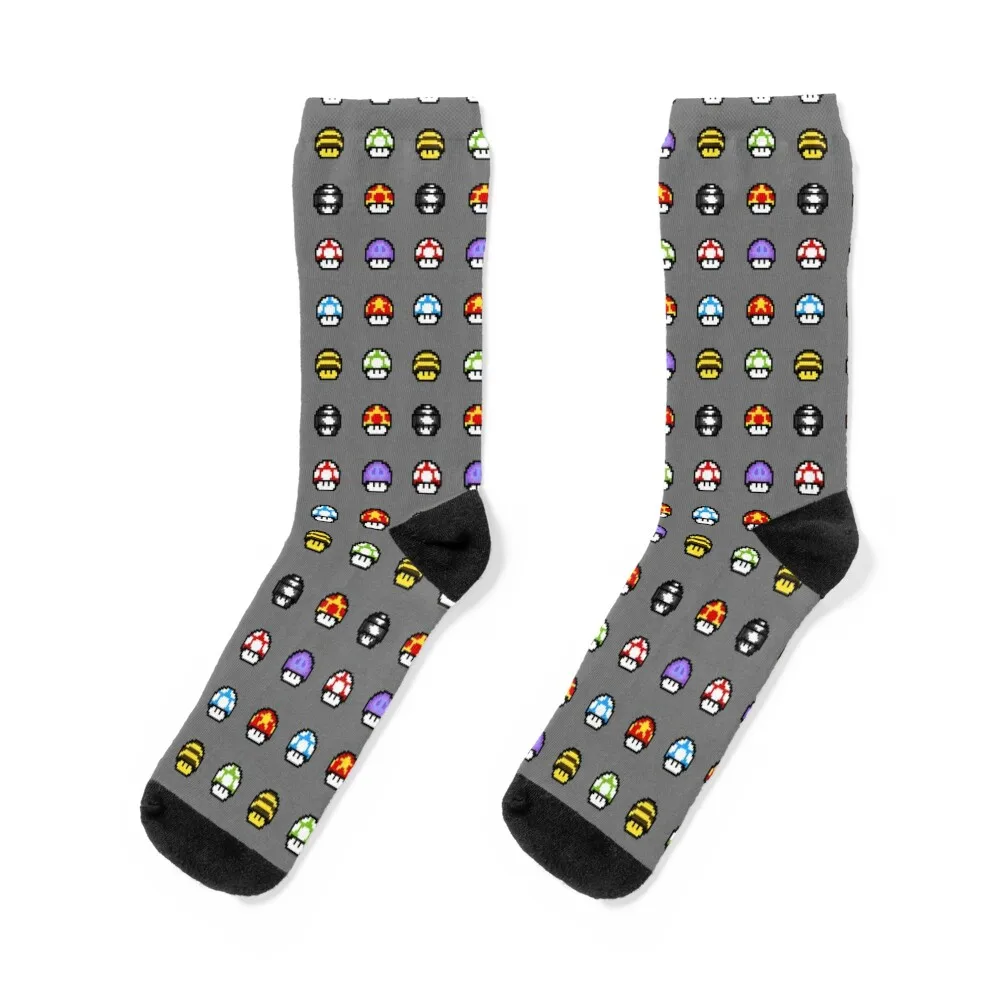 

Retro Pixels Design - Mushroom Pattern Socks