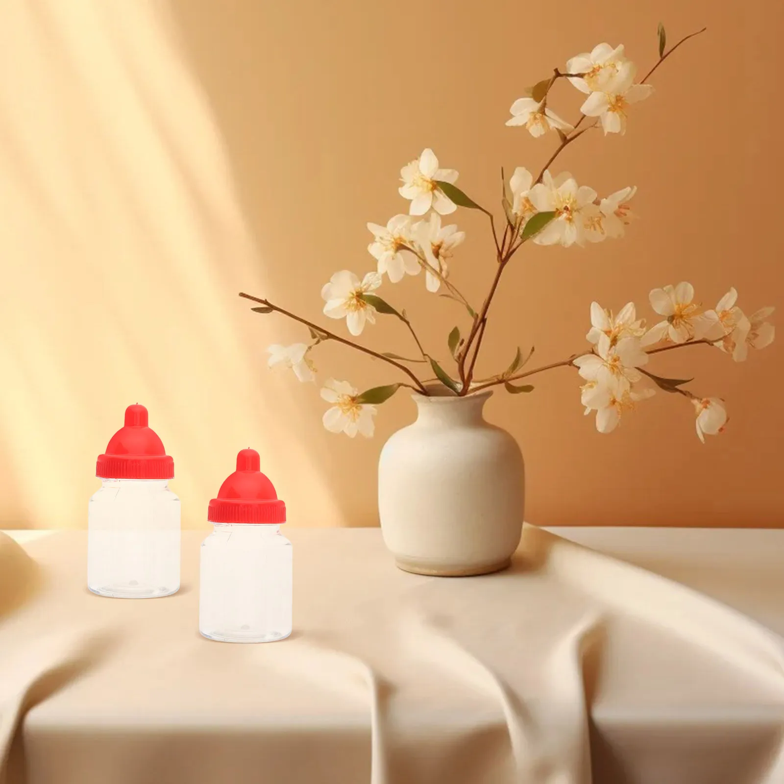 

12 Pcs Candy Box Baby Shower Fillable Bottles Clear Design Mini Jars Game Cap Plastic Party Favor Containers Storage Chocolate